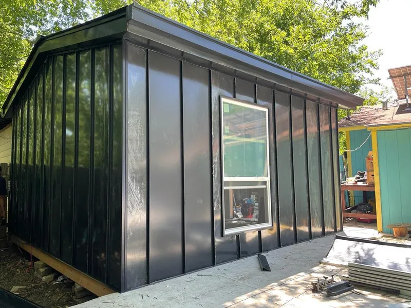 Black standing seam metal wall panels for Metal Roof Installation in Williamsburg